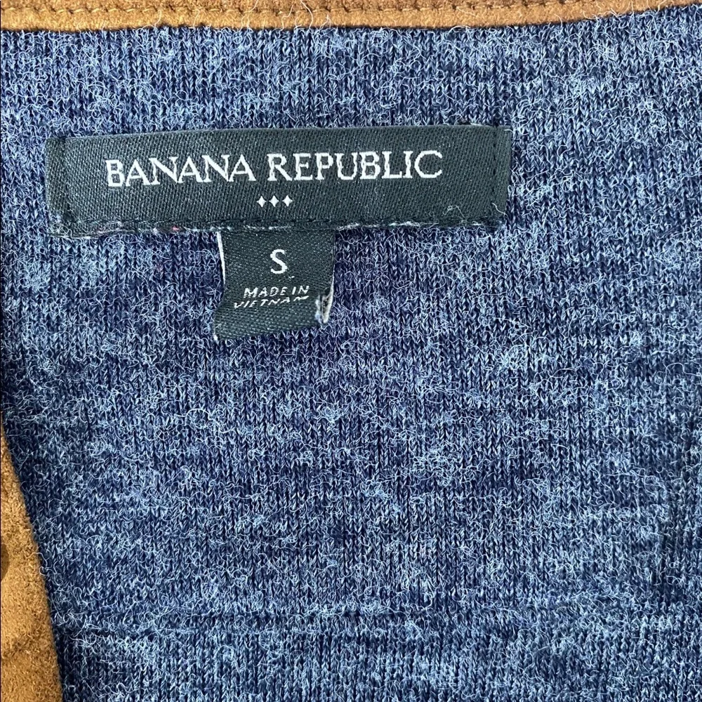 Banana Republic Henley Sweater Shirt Men's Small Blue/Gray Long Sleeve